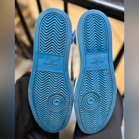 Louis Vuitton Rivoli Sneakers White and Blue. Sz 10 (preowned) accept offers - Picture 6 of 6